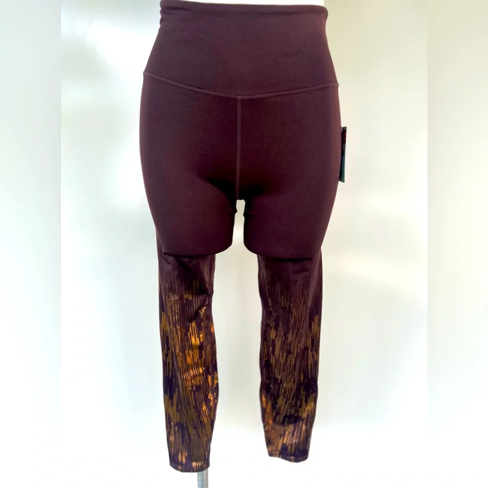 JoyLab 2pc Strappy Back Shine Sports Bra, High-Waisted 7/8 Shine Leggings Size:S - Picture 6 of 16